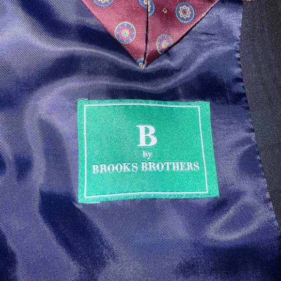 Brooks Brothers B - Navy Blue and Green Tartan Plaid Blazer - - Picture 6 of 10